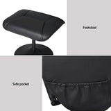 Arm Chairs & Recliners: Artiss 2X Recliner Chair Ottoman Heated Massage Black