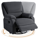 Arm Chairs & Recliners: Artiss Rocking Recliner Chair 360 Swivel Massage Heated Reclining Chairs