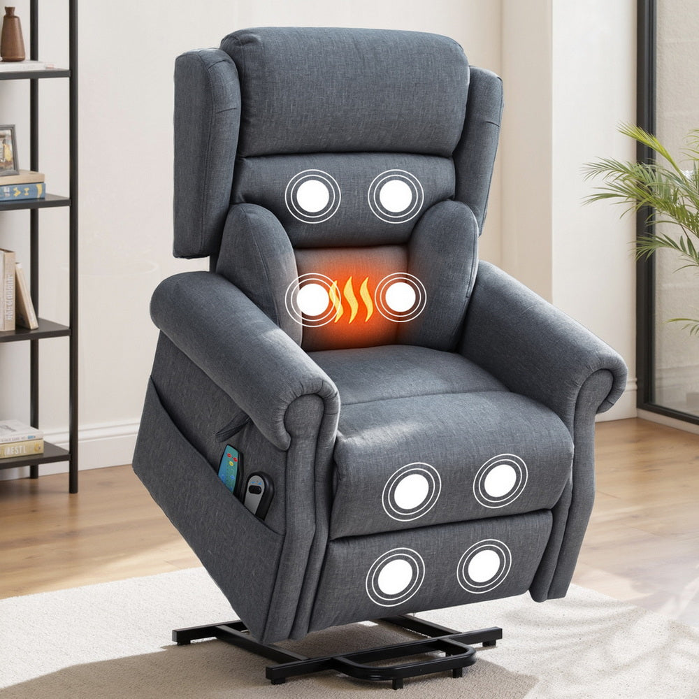 Arm Chairs & Recliners: Artiss Electric Recliner Chair Power Lift Massage Heated Recliner Sofa