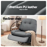 Arm Chairs & Recliners: Artiss Manual Swivel Rocker Recliner with USB Ports Rocking Chair Nursery Sofa Lounge