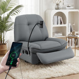 Arm Chairs & Recliners: Artiss Manual Swivel Rocker Recliner with USB Ports Rocking Chair Nursery Sofa Lounge