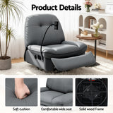 Arm Chairs & Recliners: Artiss Manual Swivel Rocker Recliner with USB Ports Rocking Chair Nursery Sofa Lounge