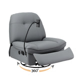 Arm Chairs & Recliners: Artiss Manual Swivel Rocker Recliner with USB Ports Rocking Chair Nursery Sofa Lounge