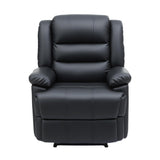 Arm Chairs & Recliners: Artiss Manual Recliner Chair Leather Reclining Sofa with 16color Led Black