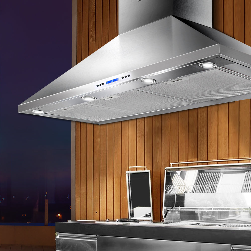 Cooking Ranges: Devanti 1200mm Range Hood 120cm BBQ Commercial Rangehood