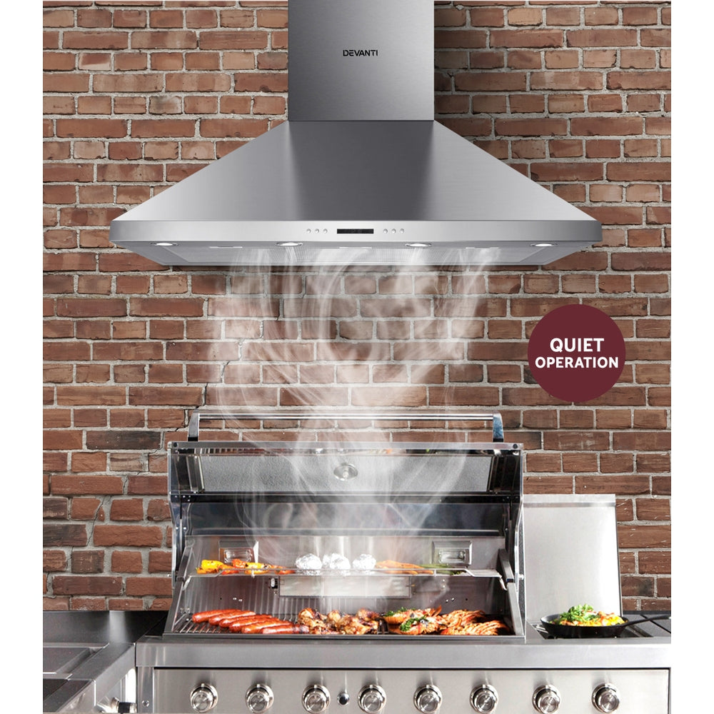 Cooking Ranges: Devanti 1200mm Range Hood 120cm BBQ Commercial Rangehood
