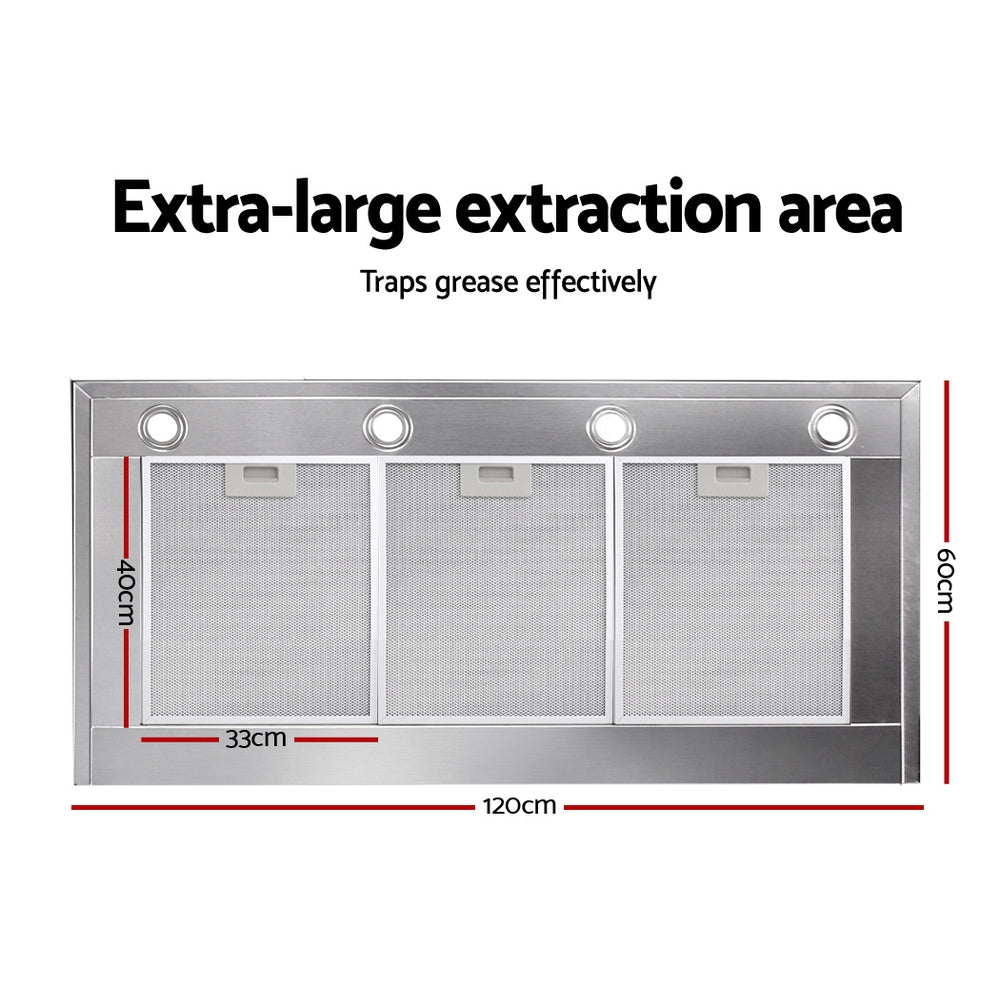 Cooking Ranges: Devanti 1200mm Range Hood 120cm BBQ Commercial Rangehood