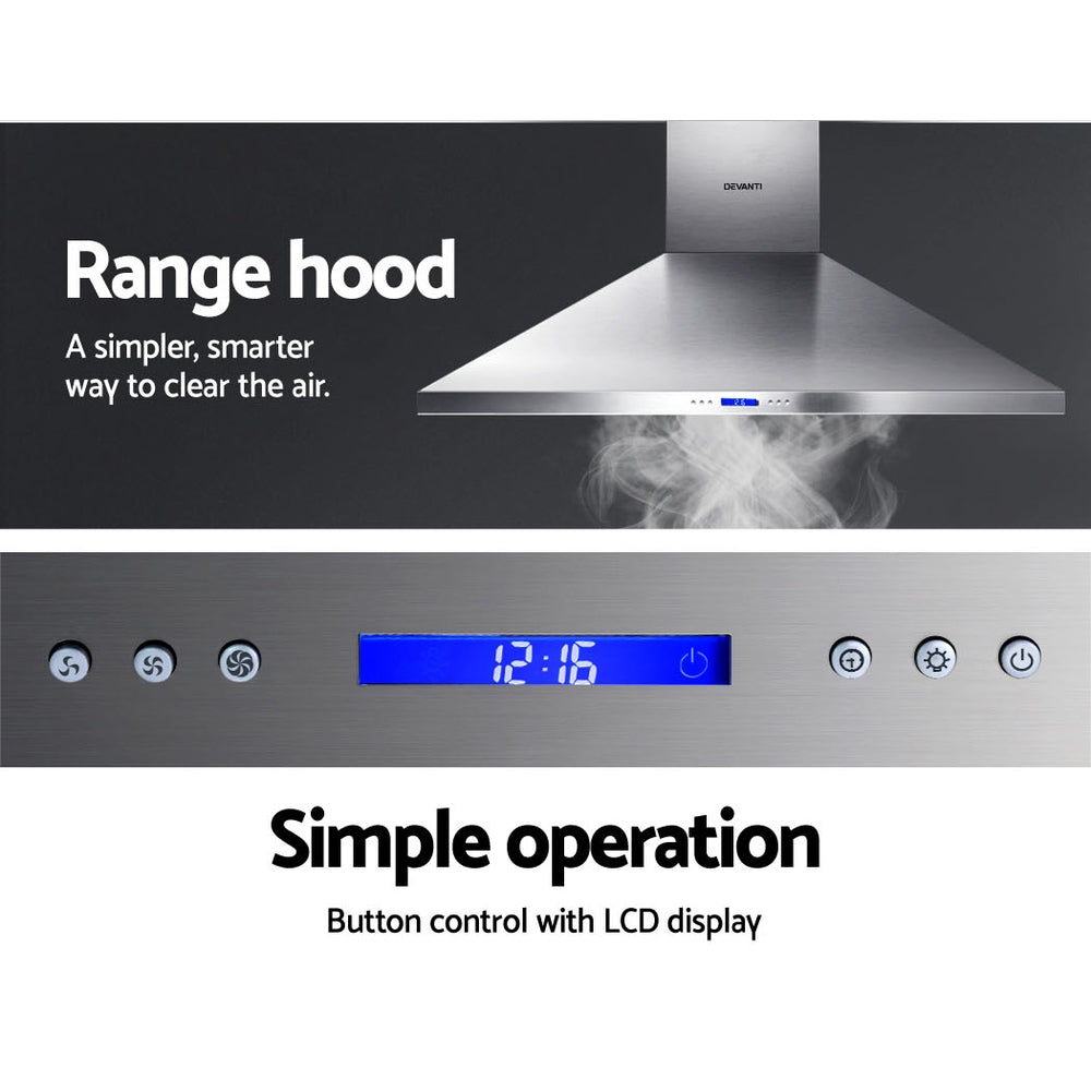 Cooking Ranges: Devanti 1500mm Range Hood 150cm BBQ Commercial Rangehood