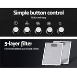 Devanti 600mm Range Hood 60cm Rangehood Black