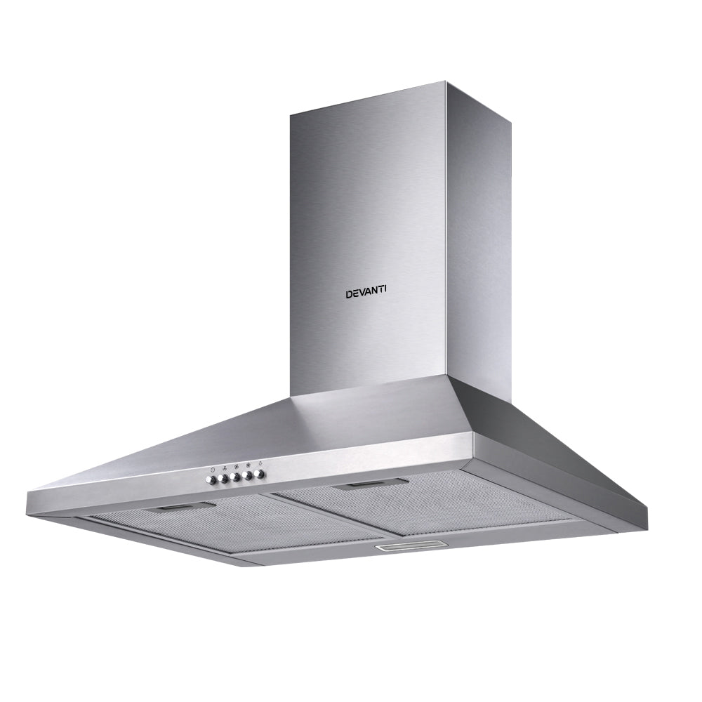 Cooking Ranges: Devanti 600mm Range Hood 60cm Rangehood Stainless Steel