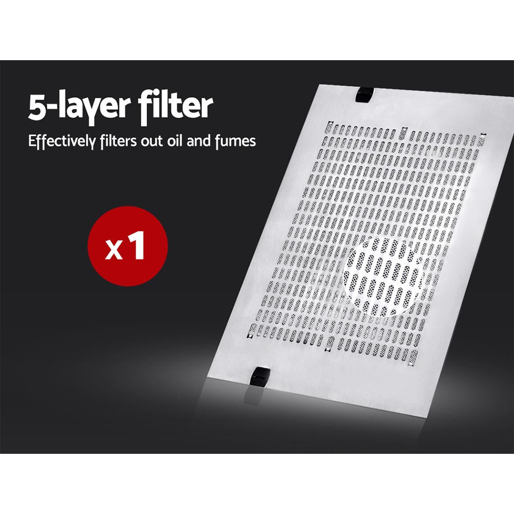 Cooking Ranges: Devanti 600mm Range Hood 60cm Rangehood Stainless Steel