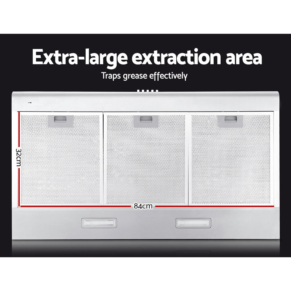 Cooking Ranges: Devanti 900mm Range Hood 90cm Rangehood Stainless Steel