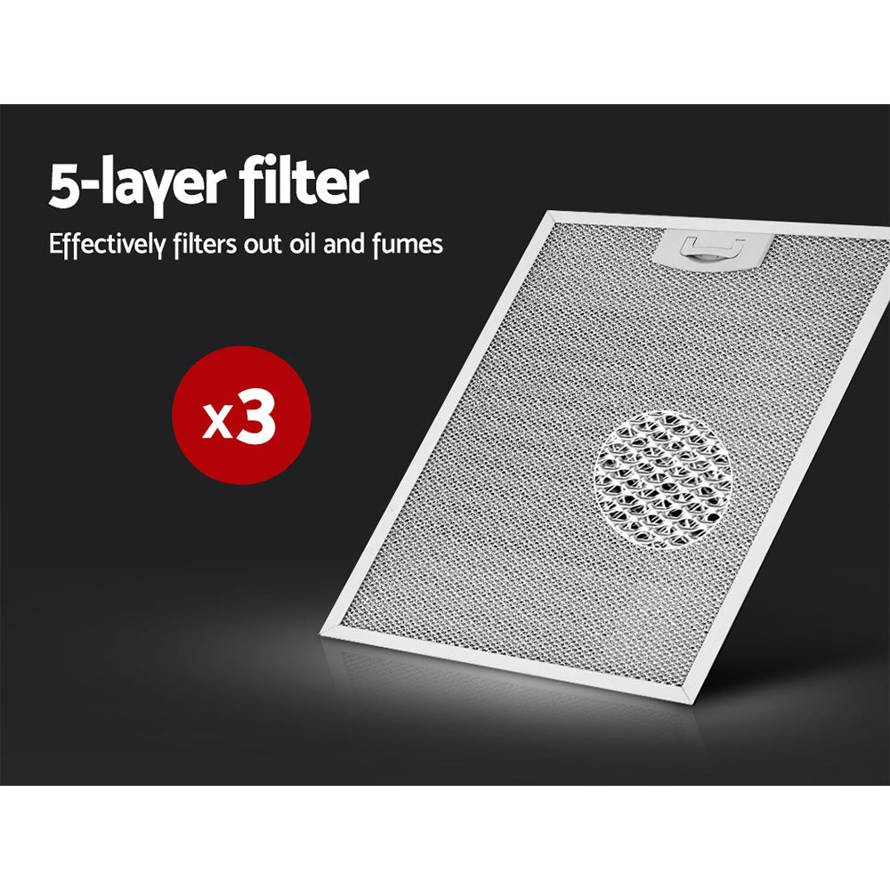 Cooking Ranges: Devanti 900mm Range Hood 90cm Rangehood Stainless Steel