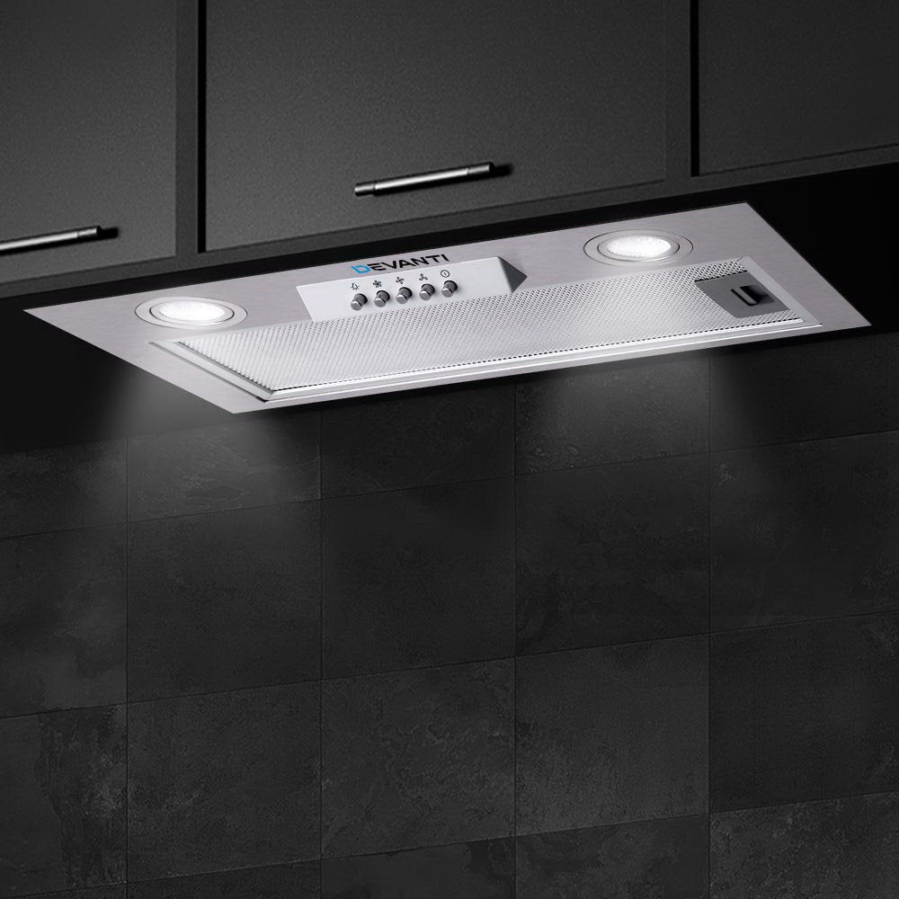 Cooking Ranges: Devanti 520mm Range Hood 52cm Rangehood Stainless Steel