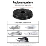 Cooking Ranges: Devanti 17cm Range Hood Carbon Charcoal Filters Replacement X2