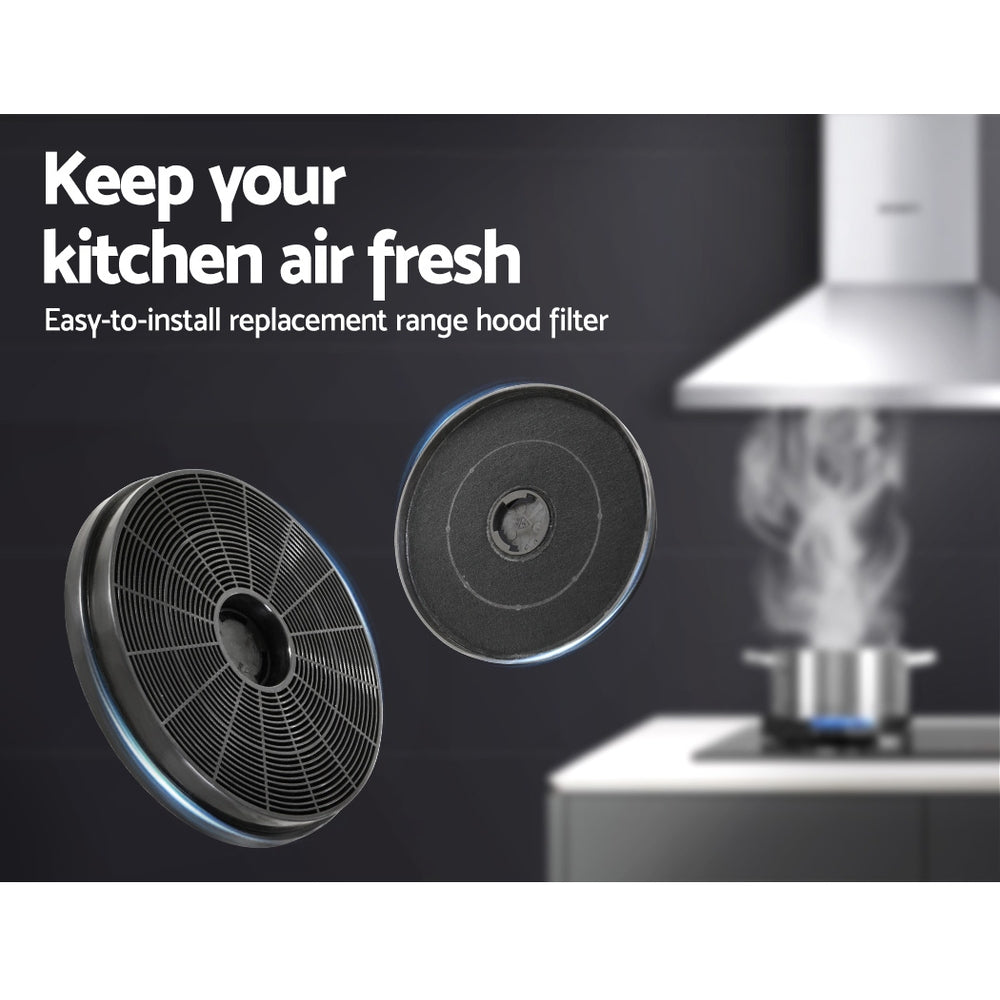 Cooking Ranges: Devanti 17cm Range Hood Carbon Charcoal Filters Replacement X2