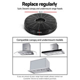 Cooking Ranges: Devanti 16cm Range Hood Carbon Charcoal Filters Replacement X2