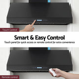 Devanti 1200mm Commercial BBQ Range Hood Dual Motor W/ Remote Control Black