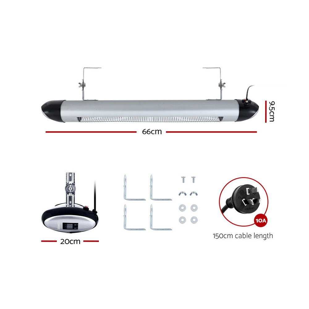 Electric Heaters: Devanti Electric Strip Heater Radiant Heaters 1500W