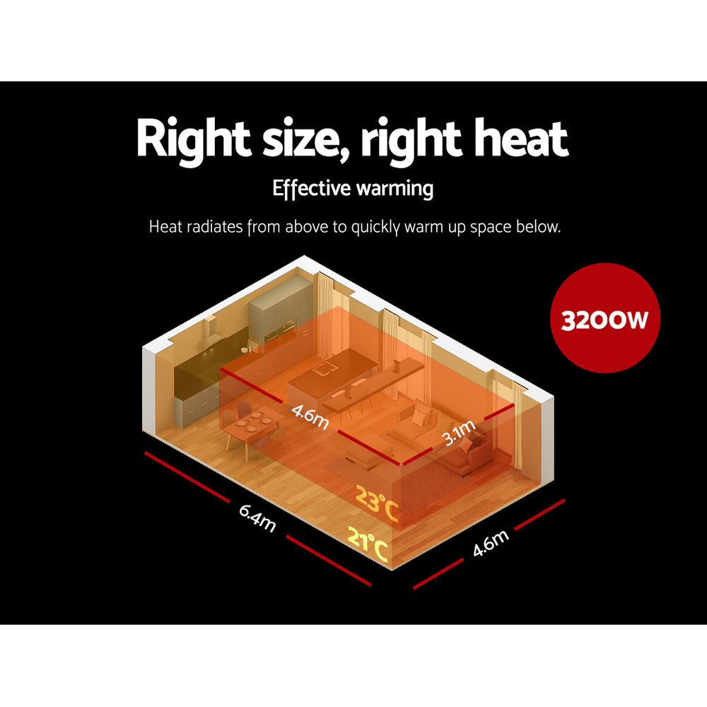Electric Heaters: Devanti Electric Radiant Strip Heater Outdoor 3200W