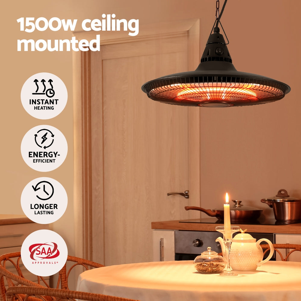 Patio Heaters: Devanti 1500W Hanging Electric Patio Heater