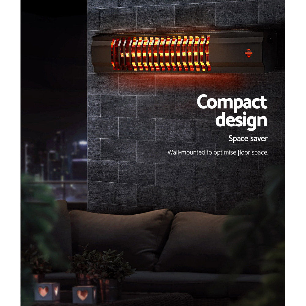 Electric Heaters: Devanti Electric Strip Heater Radiant Heaters 2000W