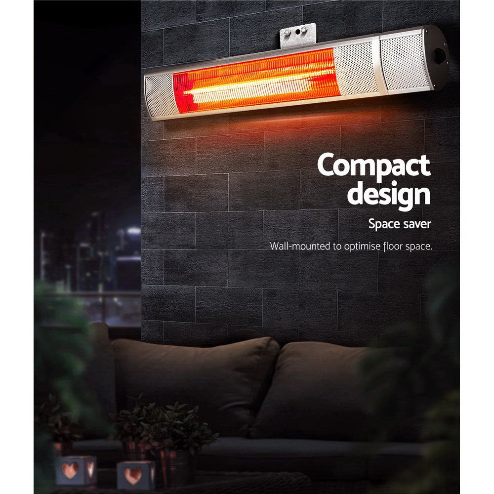 Electric Heaters: Devanti Electric Strip Heater Infrared Radiant Heaters 2000W