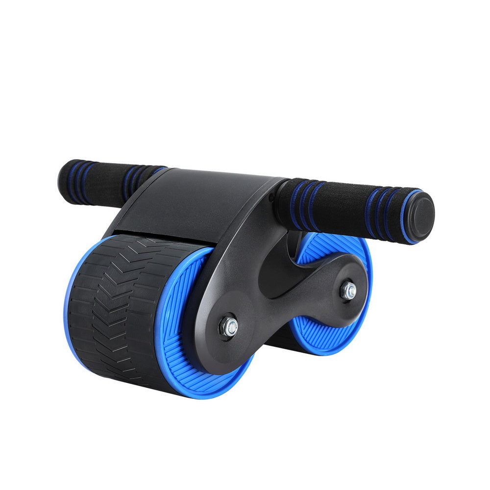 Gym Equipment & Accessories: Everfit Ab Roller Automatic Rebound Abdominal Wheel Home Gym Workout Blue