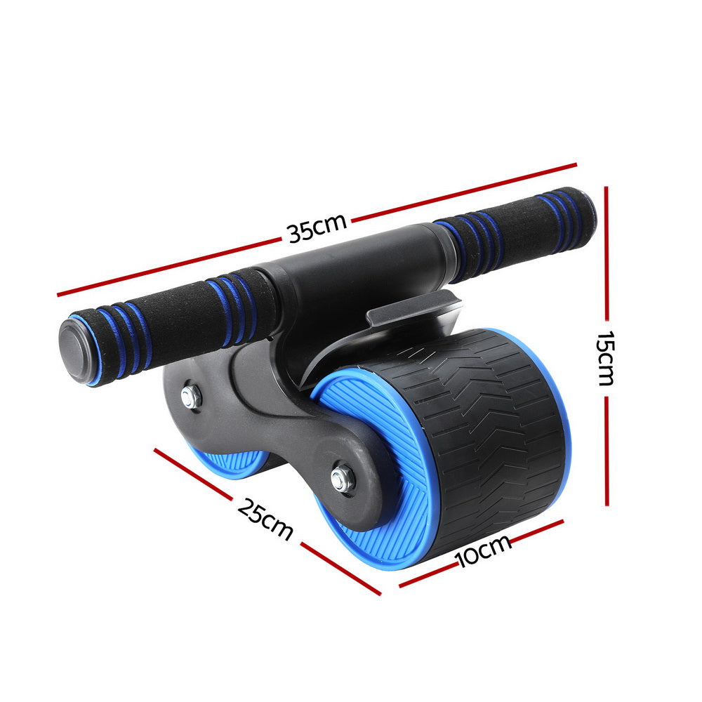 Gym Equipment & Accessories: Everfit Ab Roller Automatic Rebound Abdominal Wheel Home Gym Workout Blue