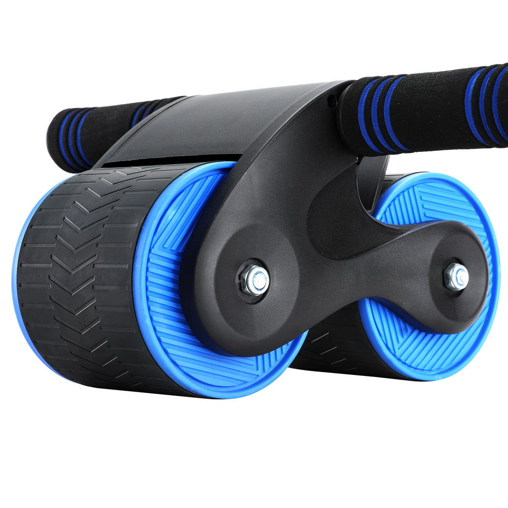 Gym Equipment & Accessories: Everfit Ab Roller Automatic Rebound Abdominal Wheel Home Gym Workout Blue