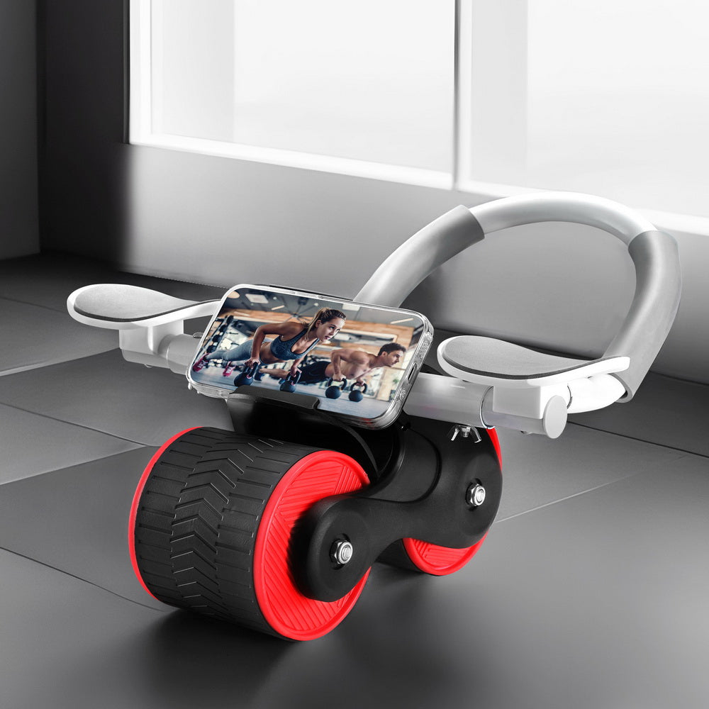 Gymnastics: Everfit Ab Roller Automatic Rebound Abdominal Wheel with Knee Pad Home Gym Sport