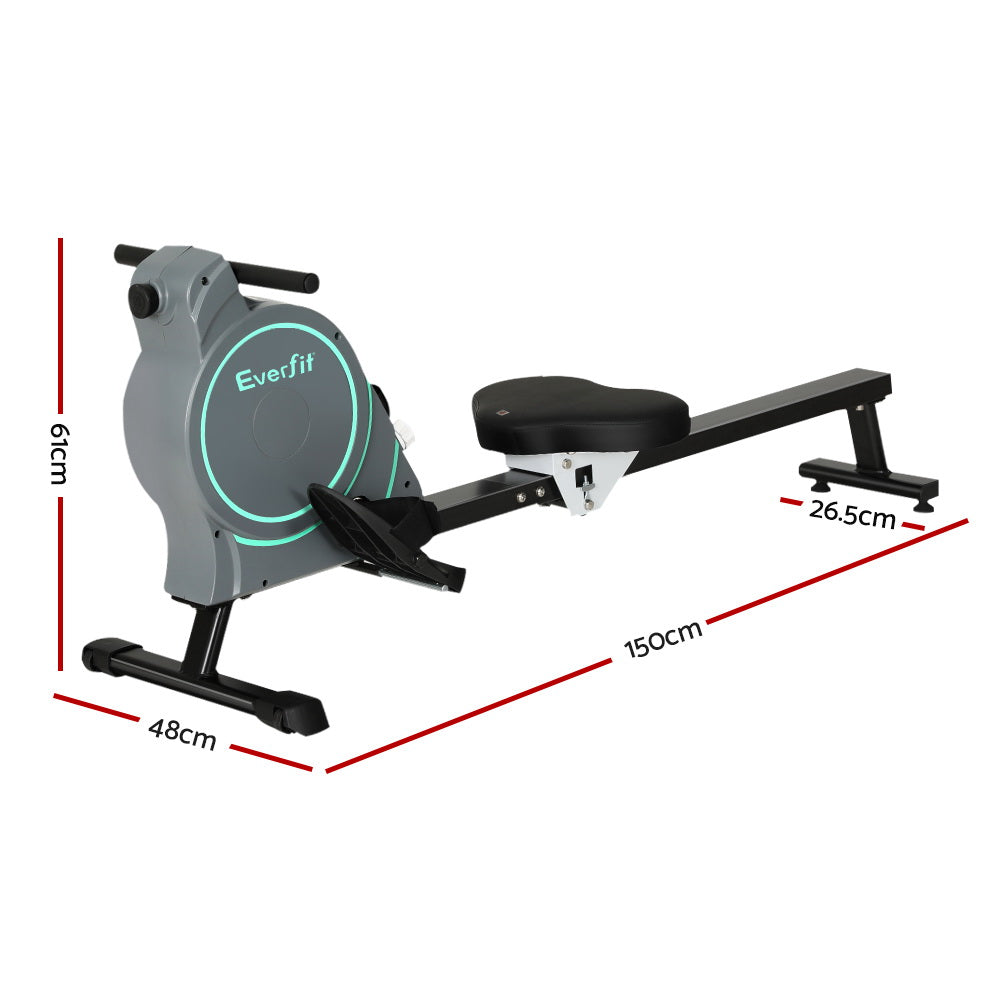 Exercise Bikes: Everfit Rowing Machine 16 Levels Magnetic Rower Gym Home Cardio with APP