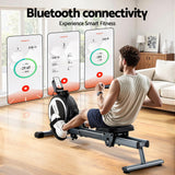 Everfit 16 Level Magnetic Rowing Machine for Home with App Connect Black