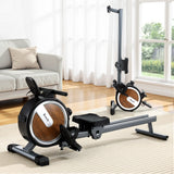 Everfit 16 Level Magnetic Rowing Machine for Home with App Connect Walnut