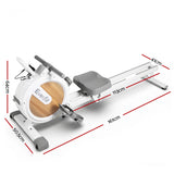 Gym Equipment & Accessories: Everfit Rowing Machine for Home Magnetic Rowing Machine App Compatible Quiet Exercise Equipment White