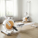 Gym Equipment & Accessories: Everfit Rowing Machine for Home Magnetic Rowing Machine App Compatible Quiet Exercise Equipment White