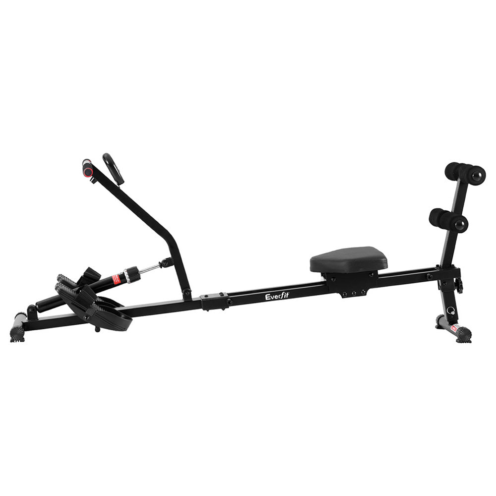 Gym Equipment & Accessories: Everfit Hydraulic Rowing Machine Rower 12 Levels Resistance Exercise Fitness Gym Cardio