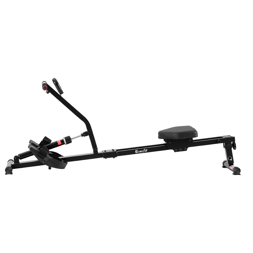 Gym Equipment & Accessories: Everfit Hydraulic Rowing Machine Rower 12 Levels Resistance Exercise Fitness Gym Cardio