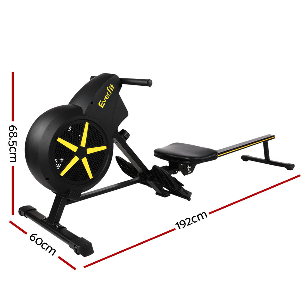 Exercise Bikes: Everfit Rowing Machine Air Rower Exercise Fitness Gym Home Cardio