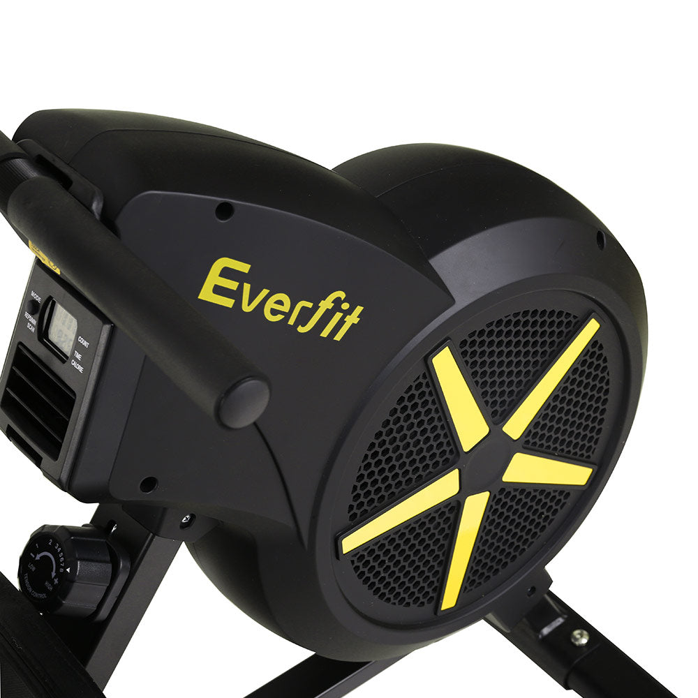 Exercise Bikes: Everfit Rowing Machine Air Rower Exercise Fitness Gym Home Cardio