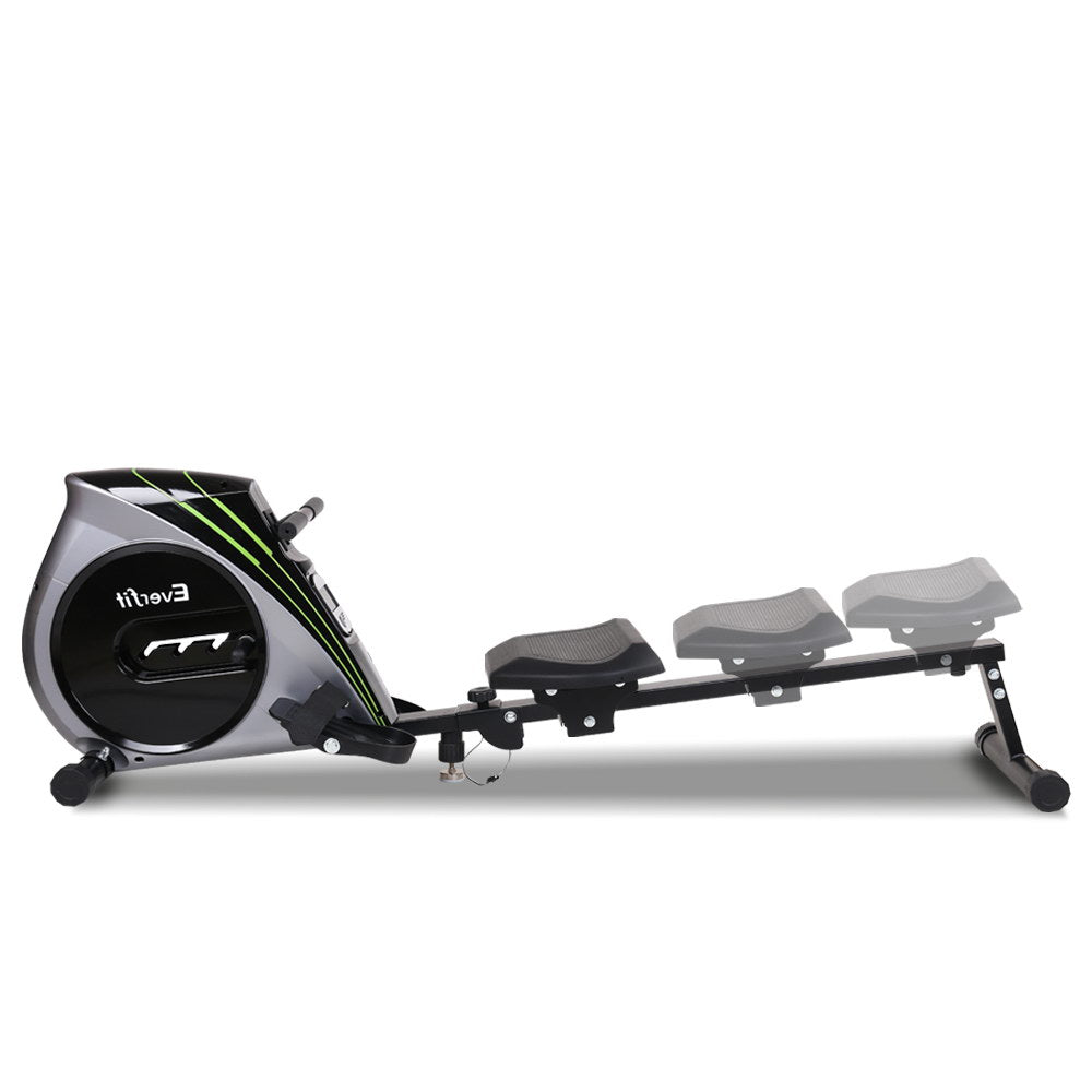 Exercise Bikes: Everfit Rowing Machine Rower Elastic Rope Resistance Fitness Home Cardio Silver