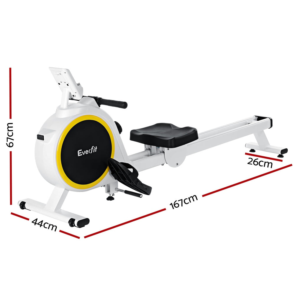 Exercise Bikes: Everfit Rowing Machine 16 Levels Magnetic Rower Home Gym Cardio Workout