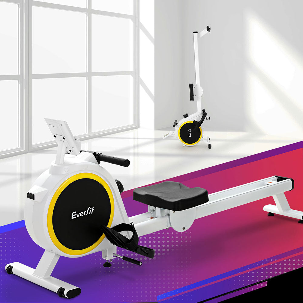 Exercise Bikes: Everfit Rowing Machine 16 Levels Magnetic Rower Home Gym Cardio Workout