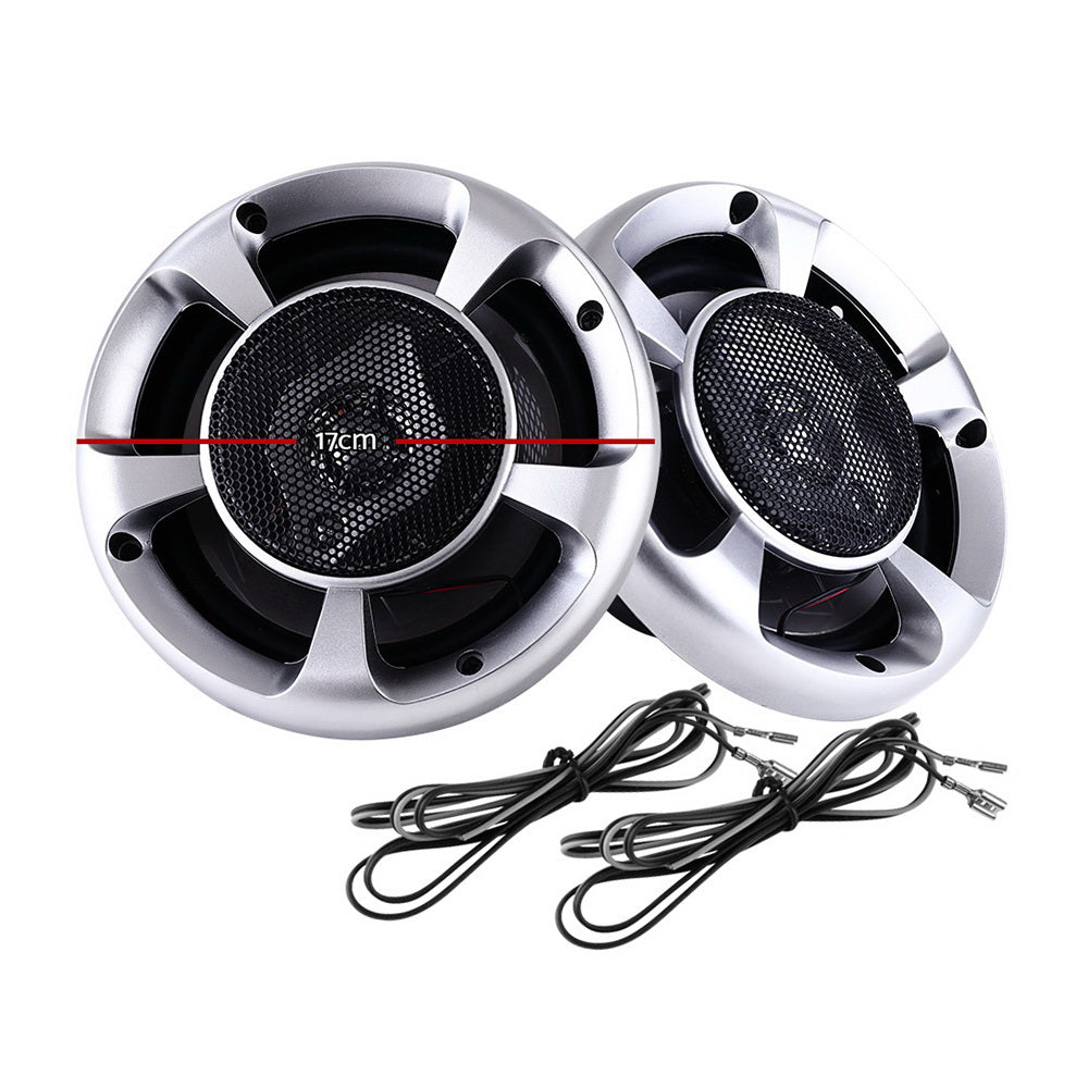 Audio Speakers: Giantz Set of 2 6.5inch LED Light Car Speakers