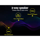 Audio Speakers: Giantz Set of 2 6.5inch LED Light Car Speakers