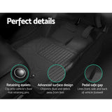 Automotive Decor: Weisshorn Car Floor Mats Rubber Fits Ford Ranger PX PX2 PX3 Dual Cab 2011-2022 3D