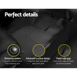 Automotive Decor: Weisshorn Car Floor Mats Rubber Compatible for Mazda BT50 Dual Crew Cab