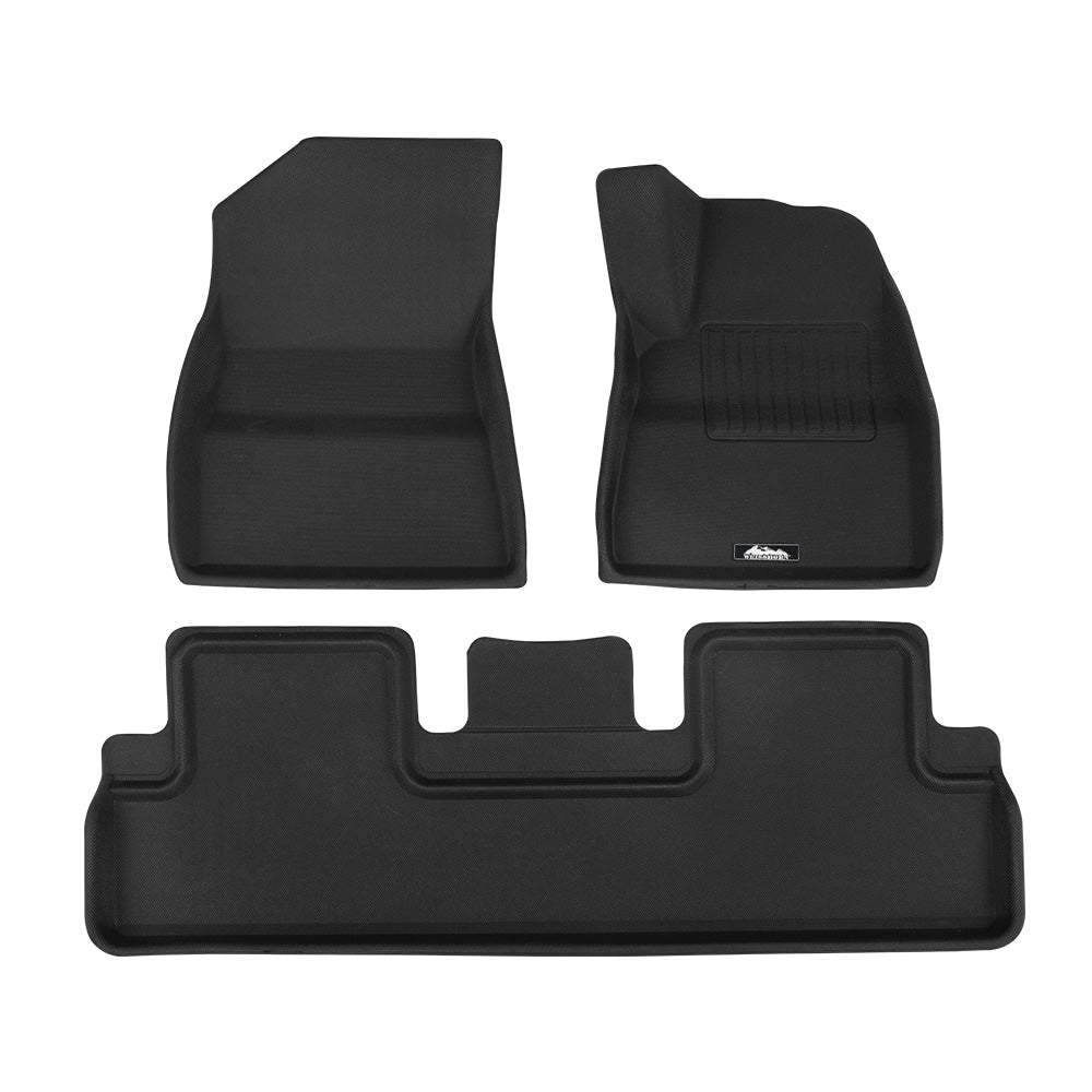 Automotive Decor: Weisshorn Car Rubber Floor Mats Compatible for Tesla Model 3 Front Rear