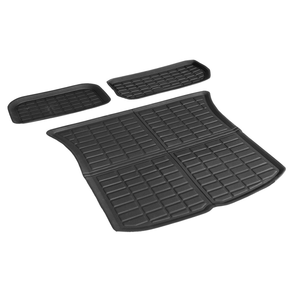Automotive Decor: Tesla Model Y 2021-2024 Rear Well Front Cargo Trunk Toolbox Boot Liner Floor Mat