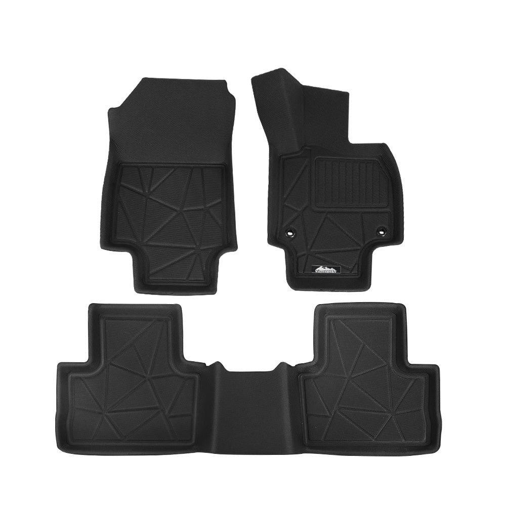 Automotive Decor: Weisshorn Car Rubber Floor Mats Front And Rear Compatible For Toyota RAV4 2019-2022